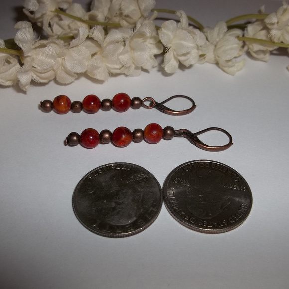 Red & Orange Boho Beaded Earrings Set Fashion Accessory Jewelry Pair NWT 5099 - Picture 5 of 8